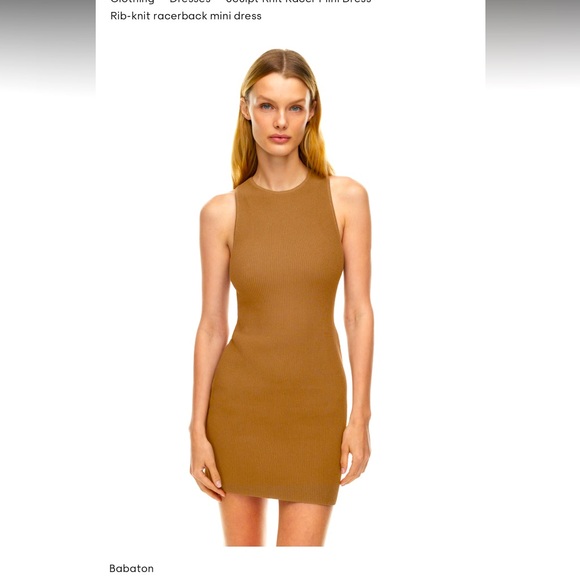 sculpt knit racer dress Aritzia | Dresses | Aritzia Mini High neckline Layer of